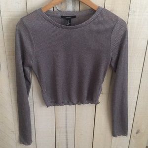 Purple sparkly crop top